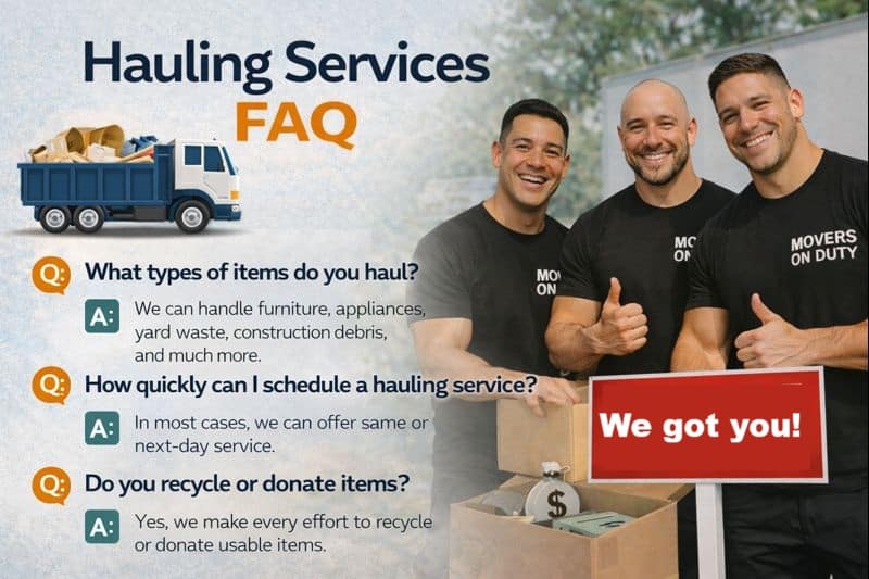 Questions about hauling services
