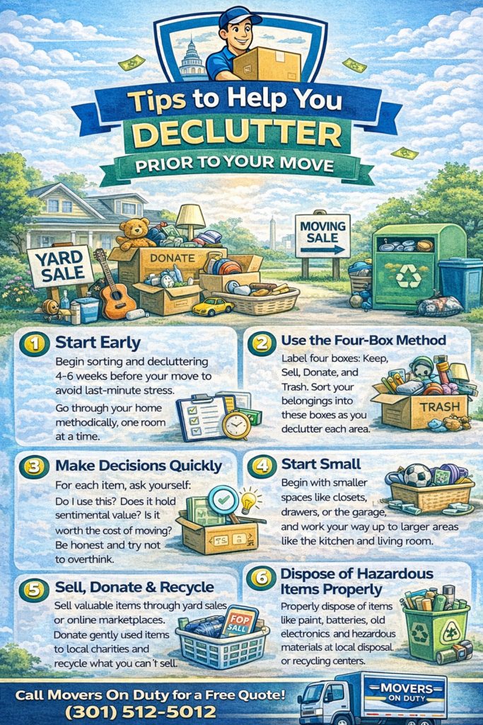 Tips to help you declutter before your long-distance move